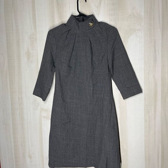 Dioni gray‎ 3/4 sleeve sheath dress, size small - Picture 13 of 16